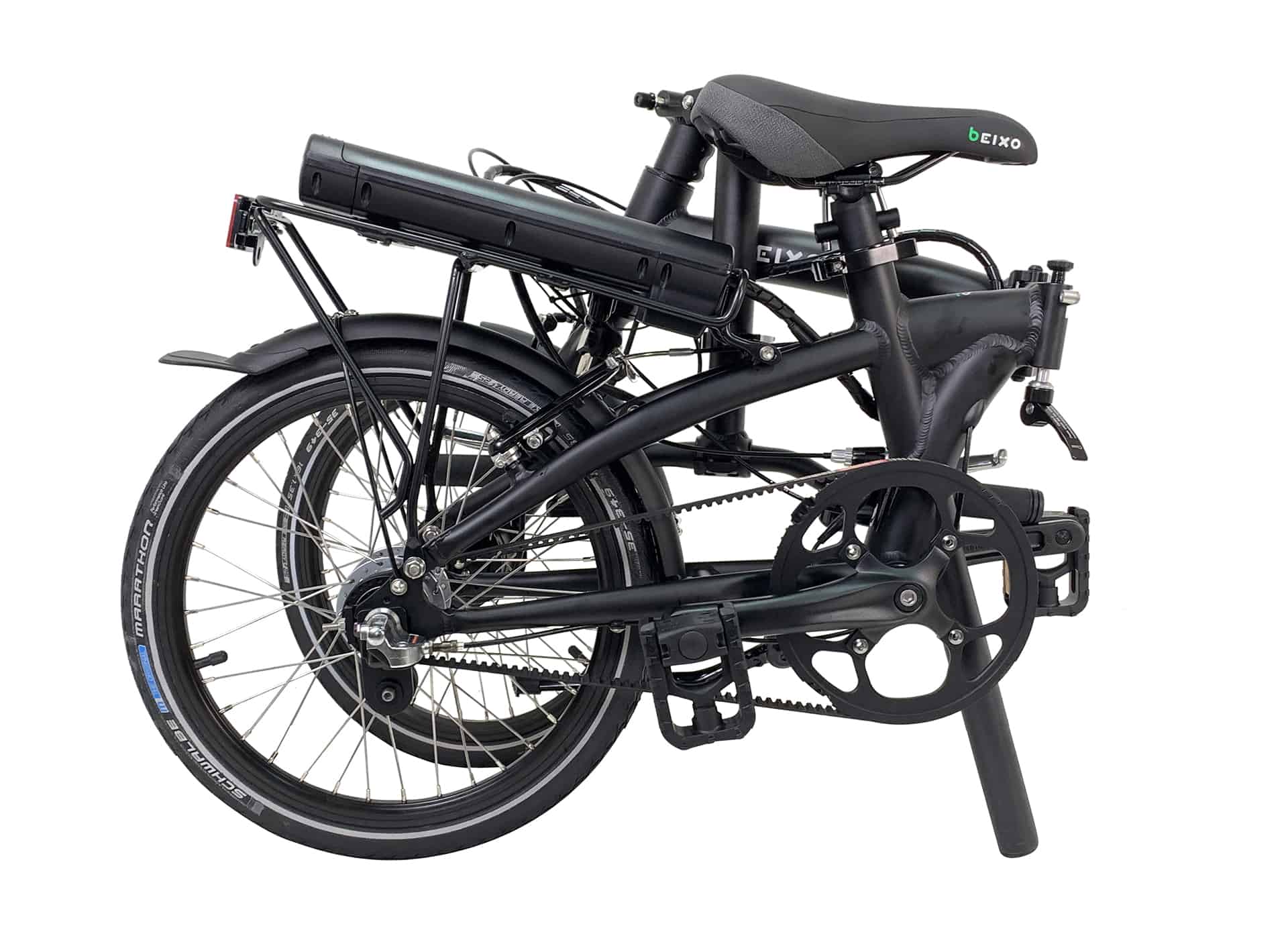 Beixo Crosstown Electra bicicleta plegable con eléctrica con correa de carbono