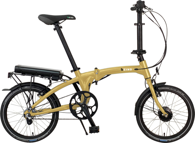 Beixo Crosstown Electra bicicleta plegable con eléctrica con correa de carbono